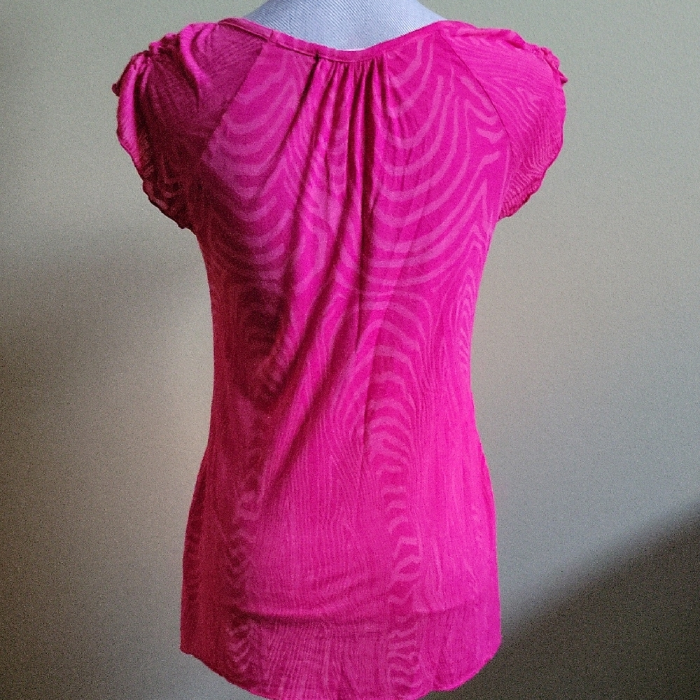 Anthropologie Testament Pink Ruffled Sleeve Women's Top - Picture 4 of 8